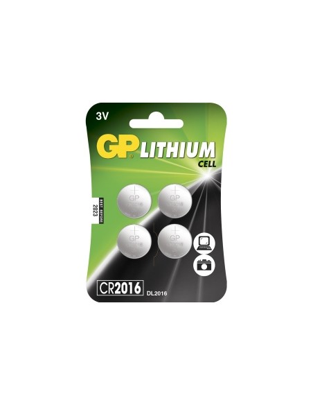 Batteri GP Lithium 3,0V CR2016 4-Pack