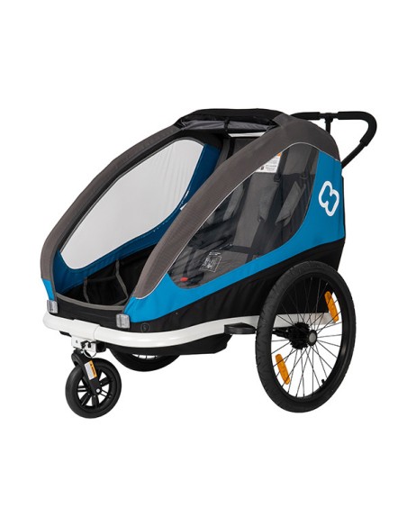 Cykelvagn Hamax Traveller för 2 barn Blå/Grå