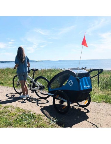 Cykelvagn Hamax Traveller för 2 barn Blå/Grå