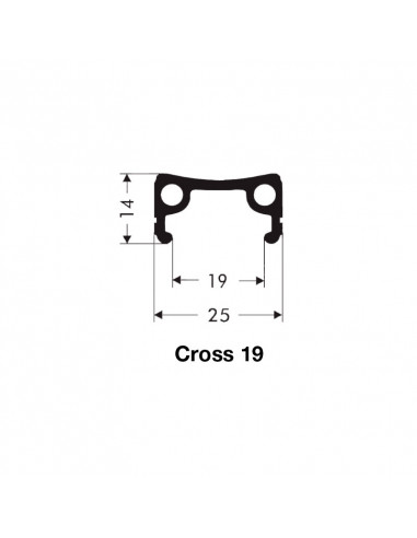 Skeppshult Bakhjul 26 (559) 3-vxl cross 19 Silver