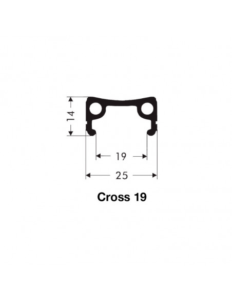 Skeppshult Bakhjul 26 (559) 3-vxl cross 19 Silver