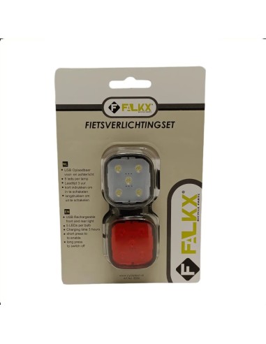 FALKX LED silikon belysningsset, svart, 5st LED/lampa, USB-laddning