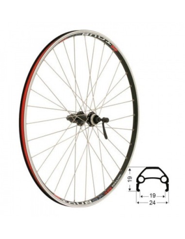Bakhjul Skeppshult 28" (622) 7-9s YAK Skivbroms Svart
