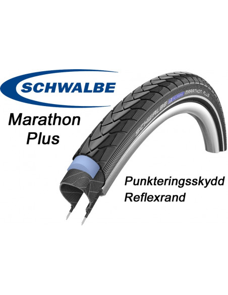 Däck Schwalbe Marathon Plus 28 32-622 28x1.25
